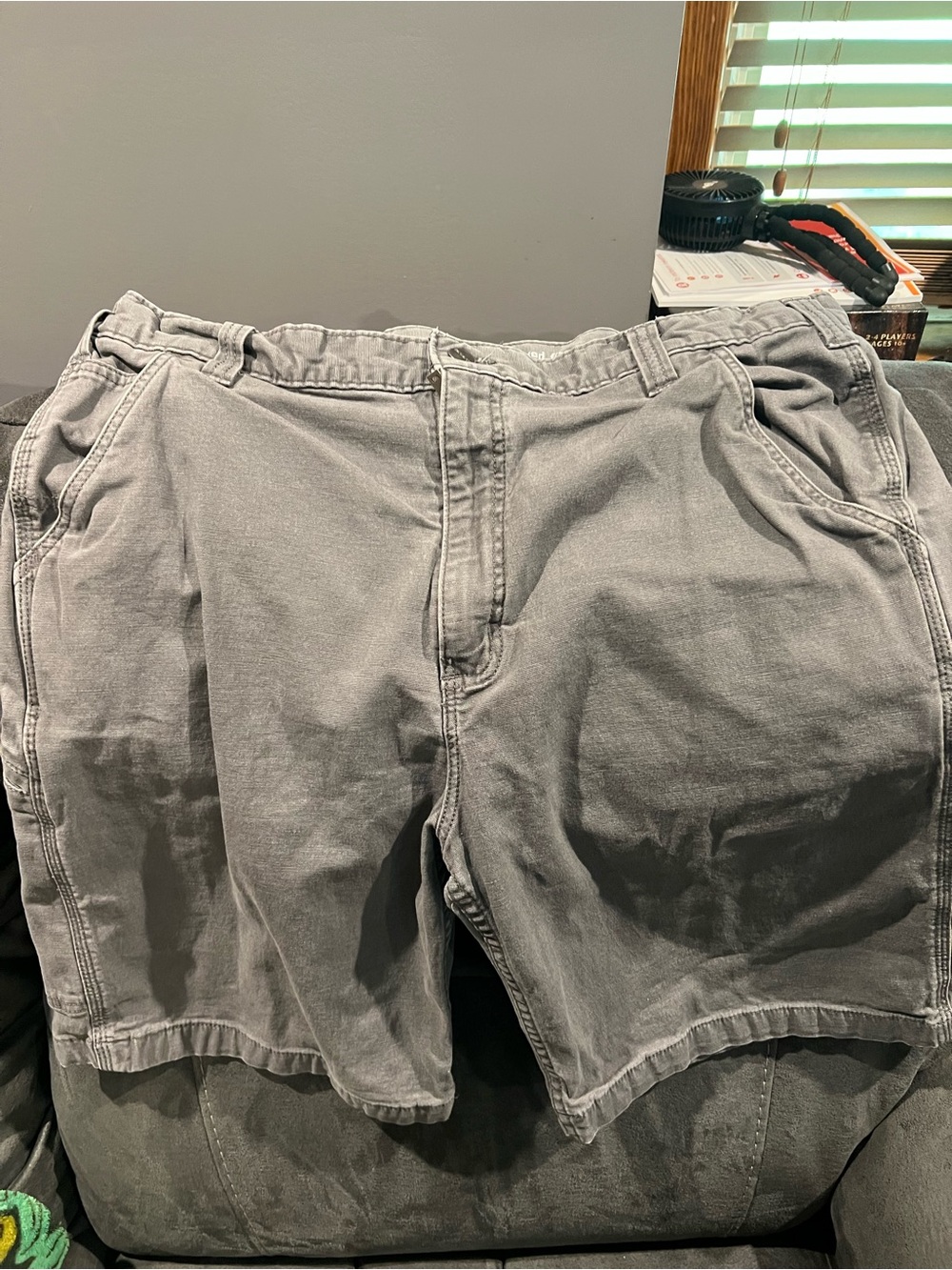 Carhartt Men's Gray Flat Front Work Shorts